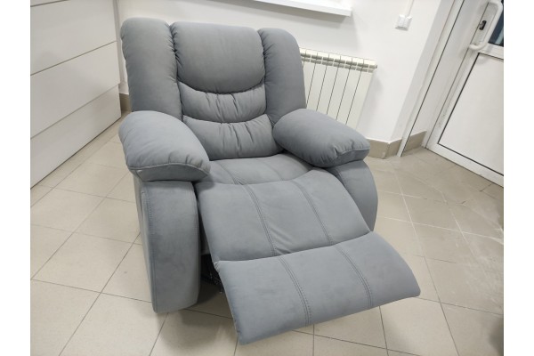 Лорд (реклайнер механический)-лавандово-синий